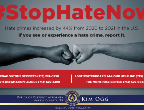 District Attorney Kim Ogg: #StopHateNow