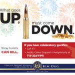 What goes up, must come down. Stray bullets can kill. 18