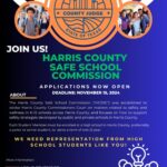 High School Students: Apply For Harris County Safe School Commission Before November 15 19